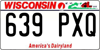 WI license plate 639PXQ