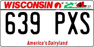 WI license plate 639PXS