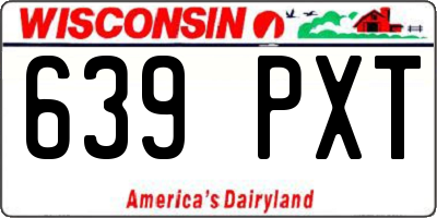 WI license plate 639PXT