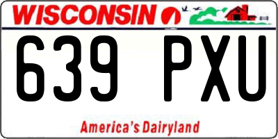 WI license plate 639PXU