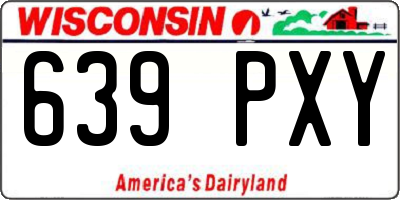 WI license plate 639PXY