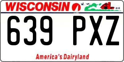 WI license plate 639PXZ