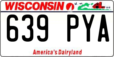 WI license plate 639PYA