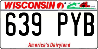 WI license plate 639PYB