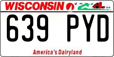 WI license plate 639PYD