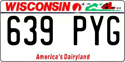 WI license plate 639PYG