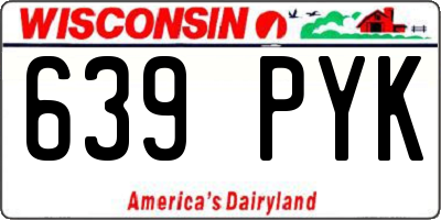 WI license plate 639PYK