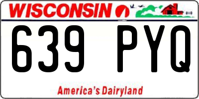 WI license plate 639PYQ