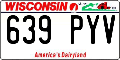 WI license plate 639PYV
