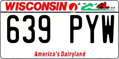 WI license plate 639PYW
