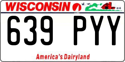WI license plate 639PYY