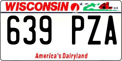 WI license plate 639PZA