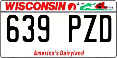 WI license plate 639PZD