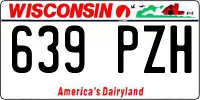 WI license plate 639PZH
