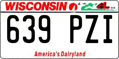 WI license plate 639PZI