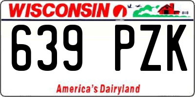 WI license plate 639PZK