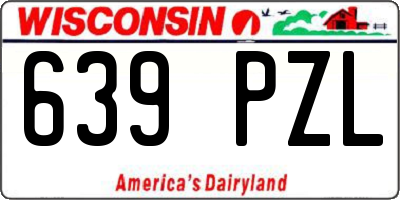 WI license plate 639PZL