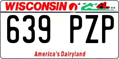 WI license plate 639PZP