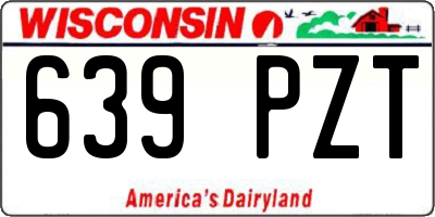 WI license plate 639PZT