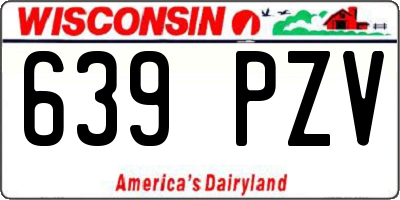 WI license plate 639PZV