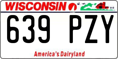 WI license plate 639PZY