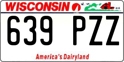 WI license plate 639PZZ