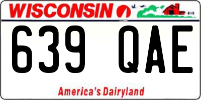 WI license plate 639QAE