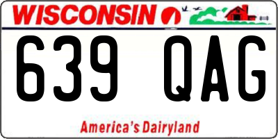 WI license plate 639QAG