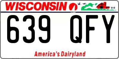 WI license plate 639QFY