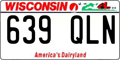 WI license plate 639QLN
