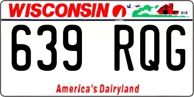 WI license plate 639RQG