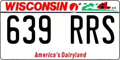 WI license plate 639RRS