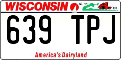 WI license plate 639TPJ