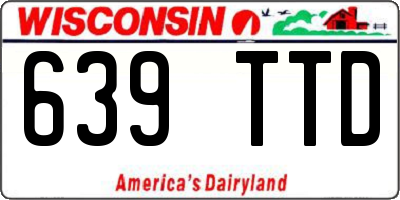 WI license plate 639TTD