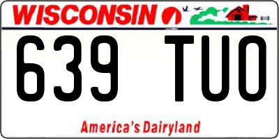 WI license plate 639TUO