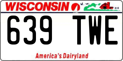 WI license plate 639TWE