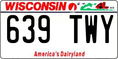 WI license plate 639TWY