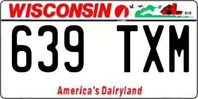 WI license plate 639TXM