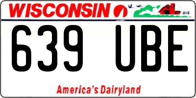 WI license plate 639UBE