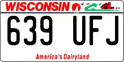 WI license plate 639UFJ