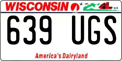 WI license plate 639UGS