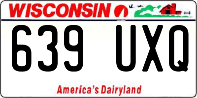 WI license plate 639UXQ