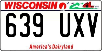 WI license plate 639UXV