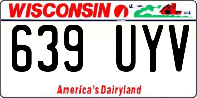 WI license plate 639UYV