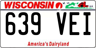 WI license plate 639VEI