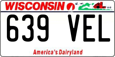 WI license plate 639VEL
