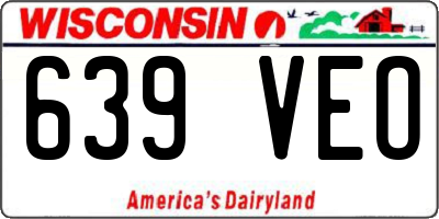 WI license plate 639VEO