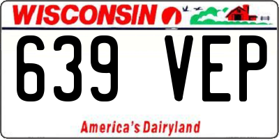 WI license plate 639VEP