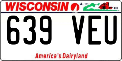 WI license plate 639VEU