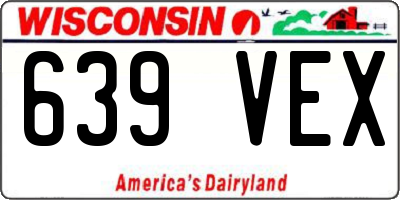 WI license plate 639VEX